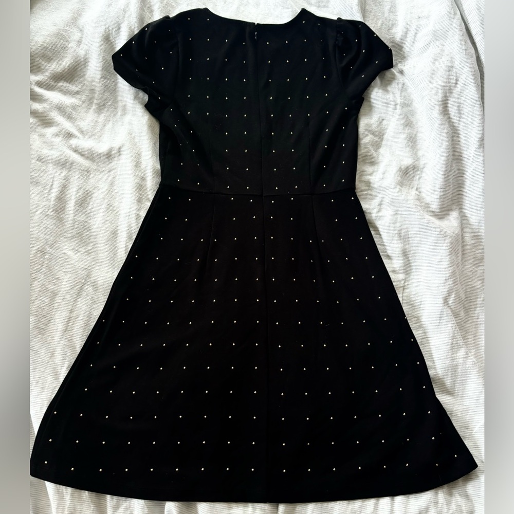 LOFT Black Mini Dress with Stud Accents